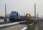 346 019-6 (Revision am 03.11.10) hatte am 21.10.2010 hier auf der Baustelle in Lbbenau/Spreewald dienst.