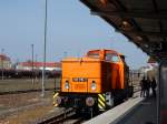 2013-04-17; Lok 105 015-2 der Ostschsischen Eisenbahnfreunde prsentiert sich nach erfolgter Hauptuntersuchung im Bahnhof Bautzen