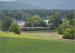 Bahnfest in Königstein. V 36 406 und V 60 447 bringen den Umbauwagenzug die Rampe hinauf nach Schneidhein. Mai 2018.