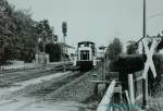 Bahnhof Mitterteich am 19.09.1984: Es war richtig, zum fotografieren anzuhalten, als ich eine Lok gesehen hatte.