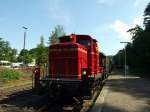 260 109-4 erreicht mit dem Dampfpendelzug von Siershahn nach Grenzau den Bahnhof Grenzau.Am anderen Ende hngt die 50 3552.Der Grund fr die Pendelfahrten war die Teilerffnung der