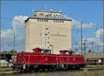 Die beiden Rangierloks 260 773-1 und 260 770-3 waren am 11.09.2010 im Bahnhof von Plattling abgestellt.