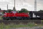 Stendal, DB Diesellok 261 011-1 (92 80 1251 011-1 D-DB) mit Gterzug, 06. August 2011