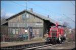 363 110-8 auf Gleis 1 der Hst Wasseralfingen.