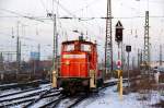 363 154 auf Rangierfahrt im Leipziger Hbf. Fotografiert am 20.12.09.