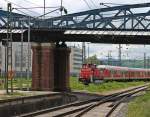 Am 09.05.2013 rangierte die Mannheimer/Freiburger 363 649-5 einen n-Wagen Zug im Freiburger Hbf hin und her.