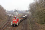 364 520 verlässt mit der (nicht mehr existierenden) Übergabe Borken - Wanne-Eickel den Bahnhof Dorsten.