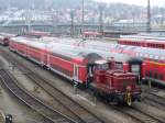 Die 364 858-1 bei einer Rangierfahrt in Ulm. Aufgenommen am 24.November 2007