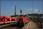 365 683-2 stellt auf Gleis 3 Wagen bereit, Ulm Hbf, 07.08.10