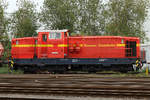 3422 013-3 / DH104 der Neusser Eisenbahn bei der Rheincargo/HGK in Brühl-Vochem am 20.09.2017, wie bei DH110 der gleiche Fotostandpunkt