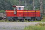 Eine G763C mit der Nummer 14(Mak 700076) rangiert am 8.8.09 im Duisburger Hafen