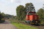 Solvay Lok Nr.3 kam am 10.10.14 Lz aus Millingen. Hier bei Rheinberg.