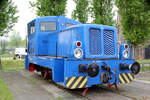 Die Diesellok V10B Blaue Rosi war bei 6. Geraer Eisenbahnfrühling in Gera zusehn. Foto 06.05.17
