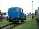 Zum Bahnhofsfest am 26.9.2010 in Heiligenstadt Ost fuhr die V 10B des Heiligenstdter Eisenbahnvereins (HEV) mit Besuchern hin und her.