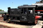 Die Kleinlok 100 547-9 beim Sommerdampf im Historischen Lokschuppen Wittenberge am 07.07.2018.