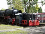 Will die kleine 310 309 die große 52 662 ziehen? Die Aufnahme entstand am 25.092010 im Museum Hermeskeil.