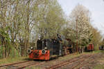 310 881-8 vor 50.212 im Dampflokmuseum Hermeskeil (7. April 2024)