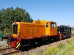 TGK 2-E 1 und K 4211, umgezeichnet in 100 211-2, prsentiert beim Heizhausfest des Schsischen Eisenbahnmuseums Hilbersdorf whrend des Heizhausfestes am 21.08.2011