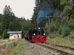 Kö 4017 zu sehen zum VIII. WCd-Schmalspurbahnfestival am 25.09.15 hinter Schönheide-Süd bei der Glück Auf Hütte.