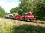 Ostertlbahn Sonderzug auf der Rckfahrt von Zweibrcken kurz vor Bierbach.