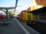 MAK G 400 B der Firma Vossloh am 2.1.2006 bei der Durchfahrt von Worms Hbf.