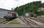 Unterwegs mit der Kandertalbahn  Das Vorfeld des Bahnhofs Kandern, wo auch die Loks und Wagen der 13 Kilometer langen, normalspurigen Museumsstrecke gewartet werden.