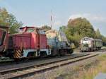 Alle drei Henschel DH 240 der Eisenbahnfreunde Grenzland am 27.09.2011 in Walheim bei Aachen.