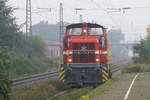 98 80 3607 115-3 der VLO (Verkehrsgesellschaft Landkreis Osnabrück)am 17. September 2021 beim Rangierdienst im Bahnhof Bohmte, Gleis 2.