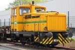 Die Lok Nr.2 von Unirail (ex WLS/Jung 12257/R 30 B) stand am 11.4.12 abgestellt bei Henkel in Dsseldorf-Reisholz