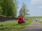 Feldbahn der  Eisenbahnfreunde Grauerort e.V.  am 04.05.2008 bei der Festung Grauerort  am Elbdeich nordwestlich von Stade.