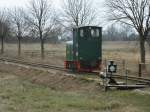 Die Ns2f Lok Nr.34 hat die letzte Weiche von Schwichtenberg passiert und verlie,am 13.April 2013,den Ort Richtung Uhlenhorst.