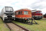 Starkenberger Güterlogistik 159 211 und der CLB VB 169 (Esslinger 23767), sowie die EBS 132 334 am 28.05.2022 beim Eisenbahnfest des Thüringer Eisenbahnvereins im ehem. Bw Weimar. 