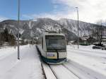 VT 114 der BOB im Endbahnhof Bayrischzell, 1.2.10