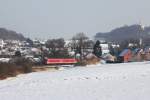 610 001 als RE 3560 am 10.02.2012 bei Sulzbach-Rosenberg.