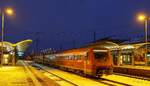 Am 02.01.2017 stand dieser 611er auf dem Lokdurchfahrtsgleis in Hof Hbf.