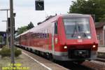 VT 611 044- 9 bei der Ausfahrt aus Rheinfelden ( Baden )