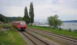 DB 611 025 als IRE 3110 von Ulm Hbf nach Basel Bad Bf (CH) in  Ludwigshafen am Bodensee; 21.06.2010