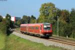 611 041 als RE 22313 (Rottweil-Neustadt) bei Rottweil-Saline, 04.10.2014. Wegen Rodungs- und Weichenarbeiten an der Schwarzwaldbahn endete der Zug schon in Villingen.