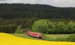 611 037-3 als IRE 3208 (Ulm Hbf-Neustadt(Schwarzw)) bei Unadingen 16.5.15