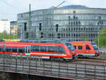 442 146 & 612 110 der DB regio im April 2014 in Dresden.