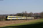 612 136-1, 612 107-2 und 612 111-4 als IRE 3257/IRE22485 (Stuttgart Hbf-Aulendorf/Rottenburg(Neckar) bei Kirchentellinsfurt 23.3.19