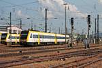 Nachschuss auf 612 110/610, als dieser am Nachmittag des 19.09.2018 an 612 127/627 vorbei in Richtung Bahnsteig vom Badischen Bahnhof von Basel fuhr, um später als InterRegioExpress nach Ulm zu starten.