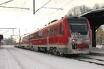 28. Dezember 2010, VT 612 096 fährt als RE 3484 Lichtenfels - Saalfeld. Hier hält er in Kronach.