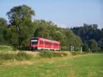 Br.612 590-0 fuhr am 25.Juli 2007 als IRE von Aalen nach Ulm Hbf.