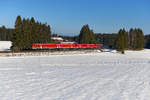  Bogenschnelles Fahren  kann man bei Riedles beobachten, wenn sich die mit Neigetechnik ausgestatteten Triebzüge der Baureihe 612 in die Kurve legen.