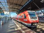 DB 612 174 als RE 3904 aus Altenburg, am 25.06.2024 in Erfurt Hbf.