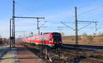 DB 612 026 als RE 3752 von Würzburg Hbf nach Erfurt Hbf, am 30.11.2024 in Neudietendorf.