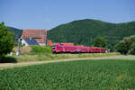 612 056 DB Regio als RE 3474 (Bamberg - Nürnberg Hbf) bei Hohenstadt, 21.06.2021