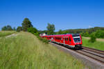 612 156 DB Regio als RE 3434/3414 (Hof Hbf / Bayreuth Hbf - Nürnberg Hbf) bei Neuhaus (Pegnitz), 21.06.2021