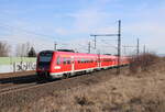 DB 612 173 + 612 035 als RE 3657 von Gttingen nach Glauchau (Sachs), am 07.03.2025 in Erfurt-Azmannsdorf.